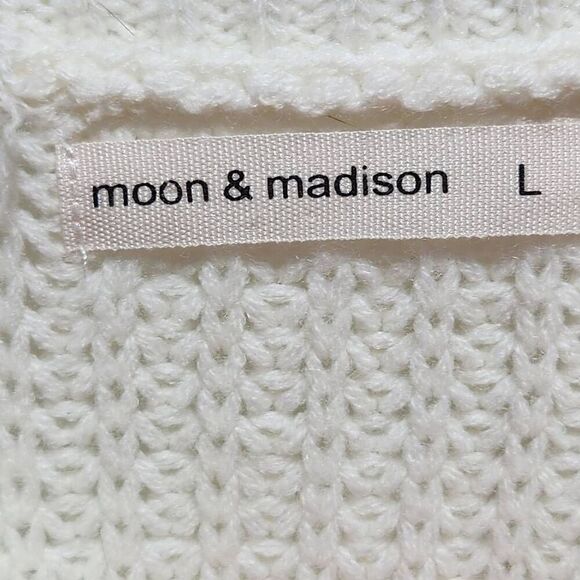 Moon & Madison stripe sweater cried boxy oversized large - Picture 3 of 5